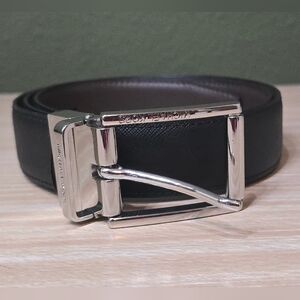 Belt Michael Kors Men Pants Size 32 Silver Reversible (Black/Brown)